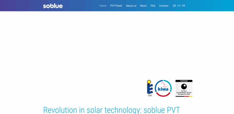 Soblue: Innovative Solar PVT Modules for Sustainable Energy Solutions