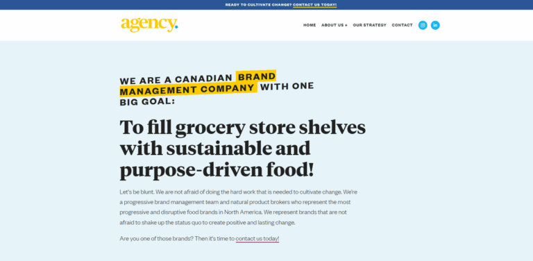 Sustainable Brand Management Company: Transforming Food with Purpose-Driven Products