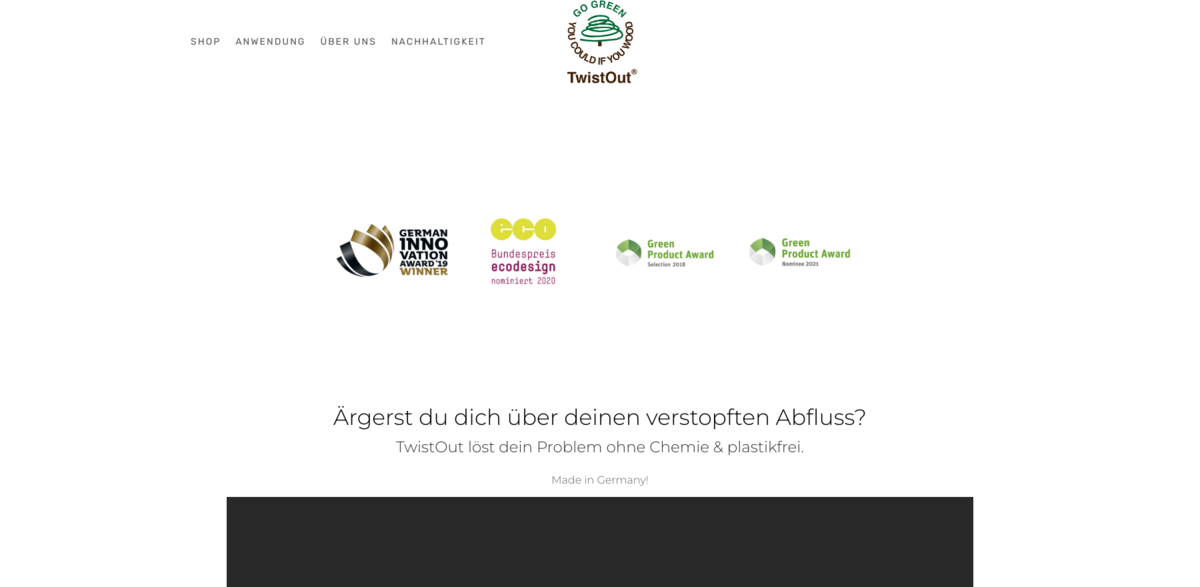 TwistOut drain cleaning