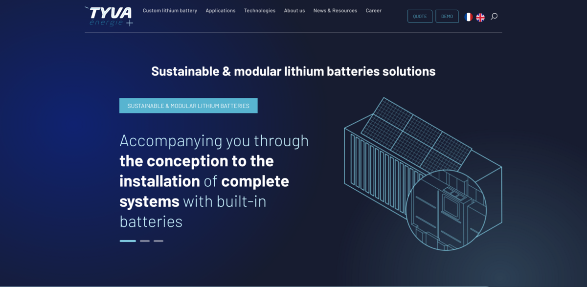 TYVA Energie lithium batteries