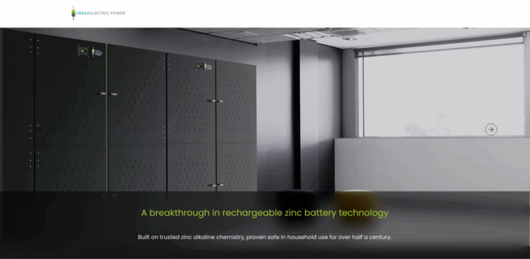 Urban Electric Power: Modular Zinc-Based Battery Energy Storage Solutions