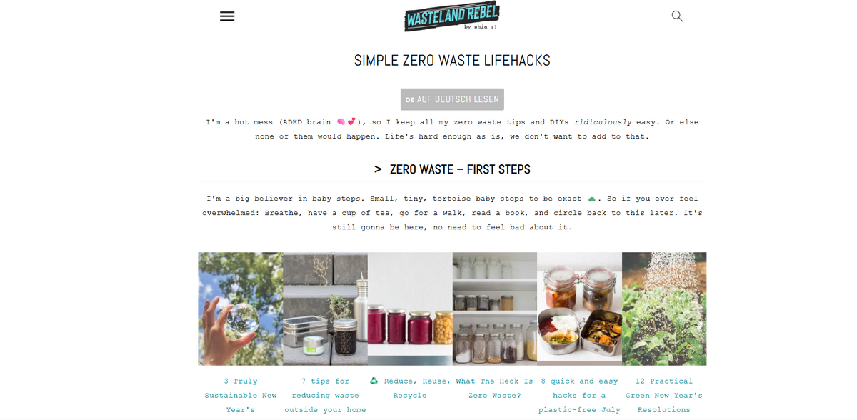 zero waste lifestyle