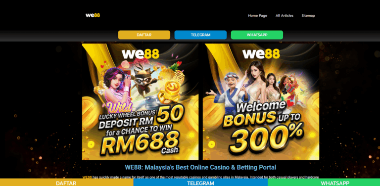 WE88: Malaysia’s Premier Online Casino and Betting Portal