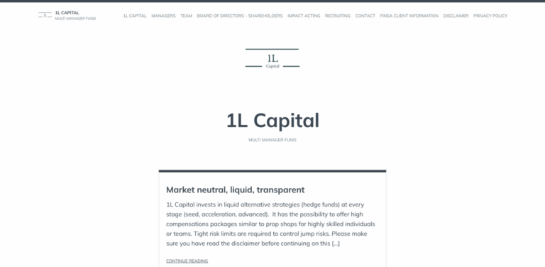 1L Capital AG: Independent Research and Evaluation Firm for Investment Managers