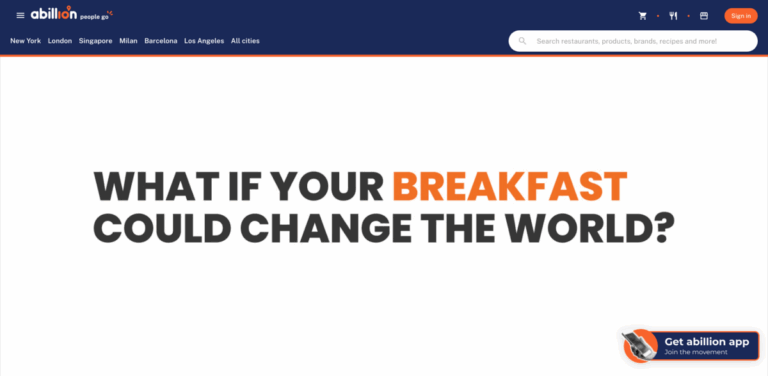 abillion: A Global Community for Sustainable Eating Choices