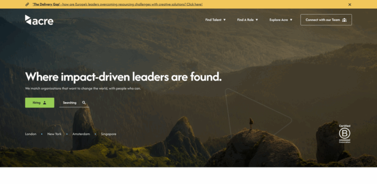 Acre Resources: Connecting Sustainability Leaders with Impactful Organizations