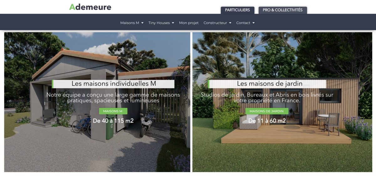 Ademeure wooden houses