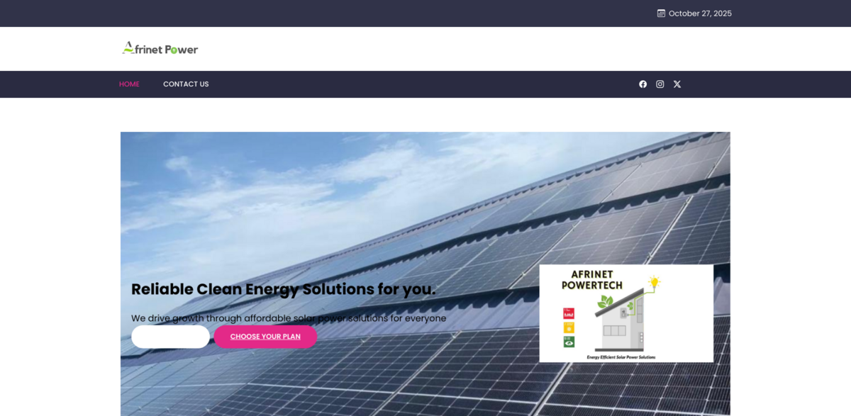 Afrinet PowerTech solar solutions
