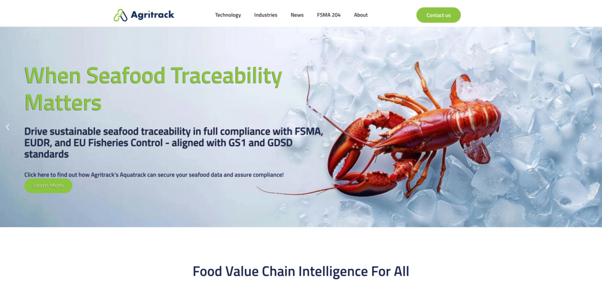 Agritrack seafood traceability