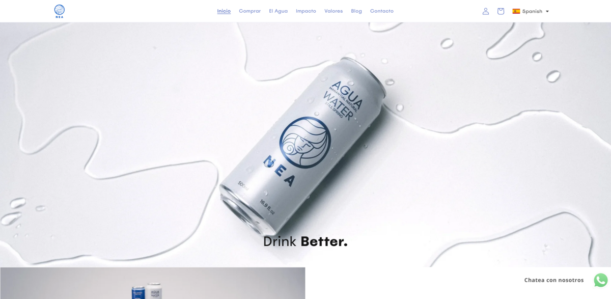 Agua NEA canned water