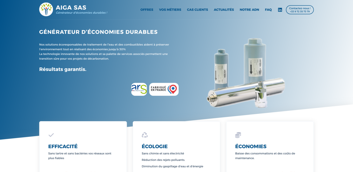 AIGA SAS water and fuel treatment