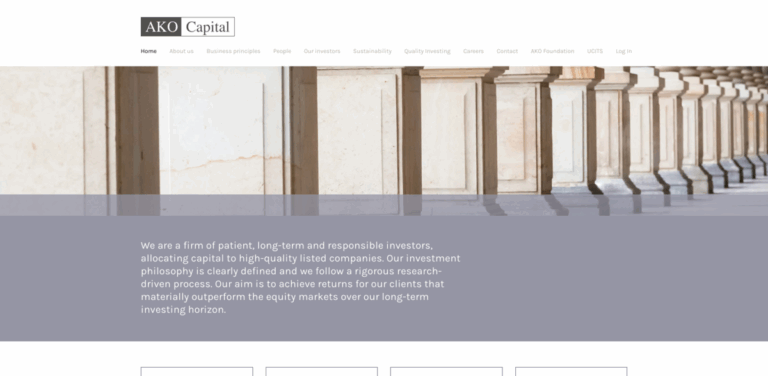 AKO Capital: Leading Investment Partnership Focused on Quality Assets