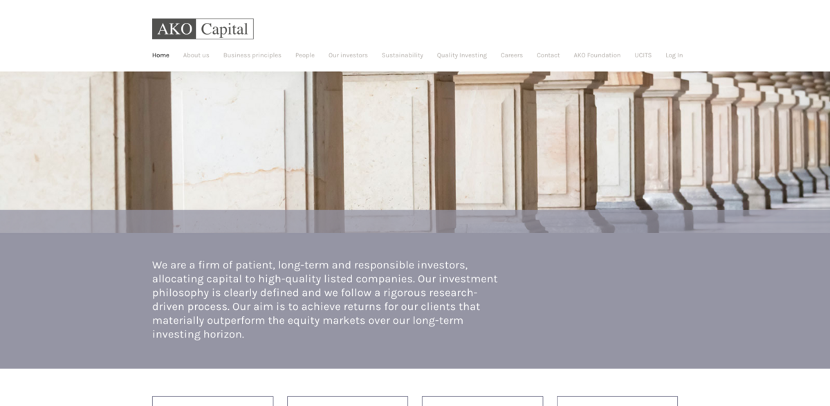 AKO Capital investment partnership