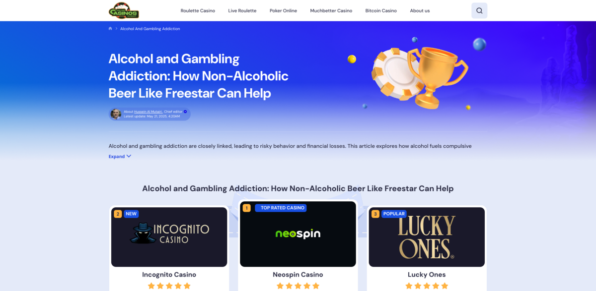 alcohol and gambling addiction