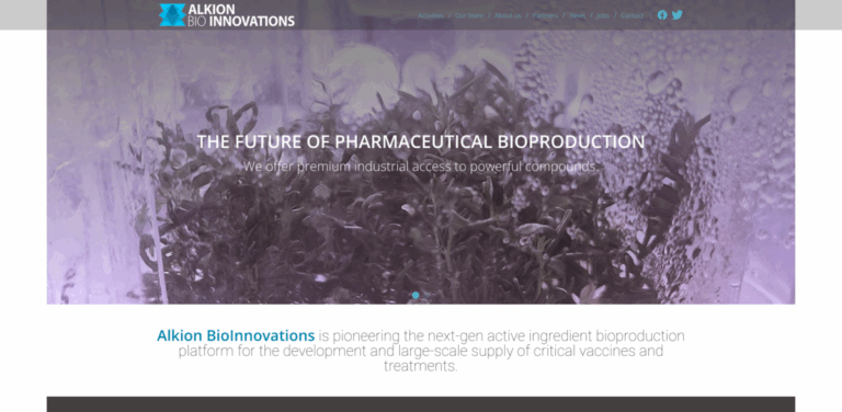 Alkion BioInnovations: Transforming Bioproduction with Plant Tissue Technology