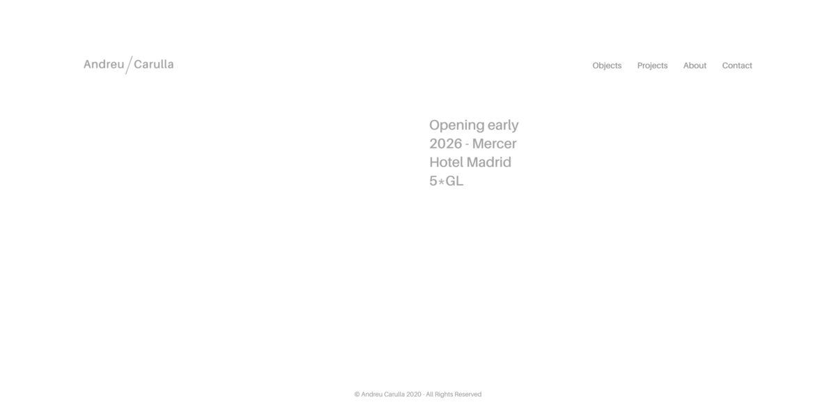 Andreu Carulla design projects