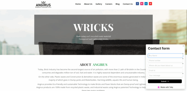 Angirus: Transforming Waste into Sustainable Building Materials