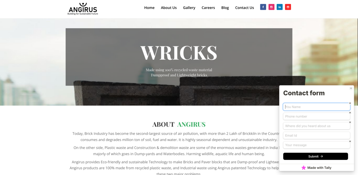 Angirus sustainable building materials