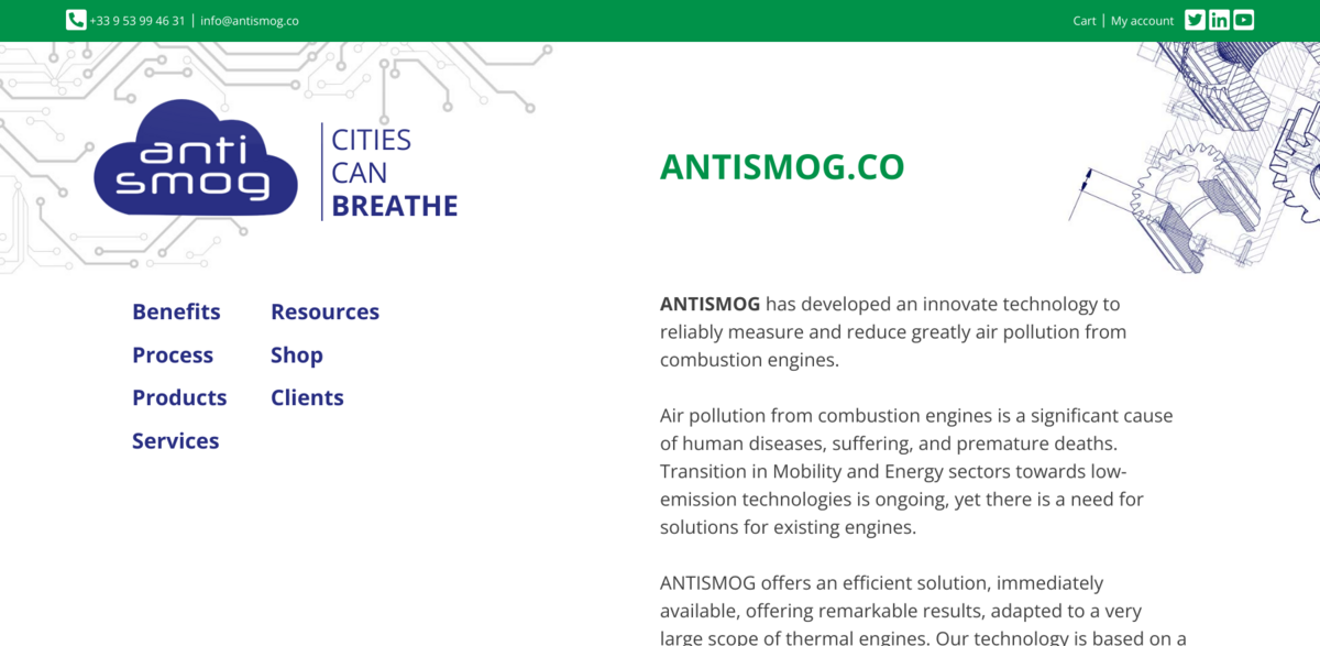 ANTISMOG air pollution reduction