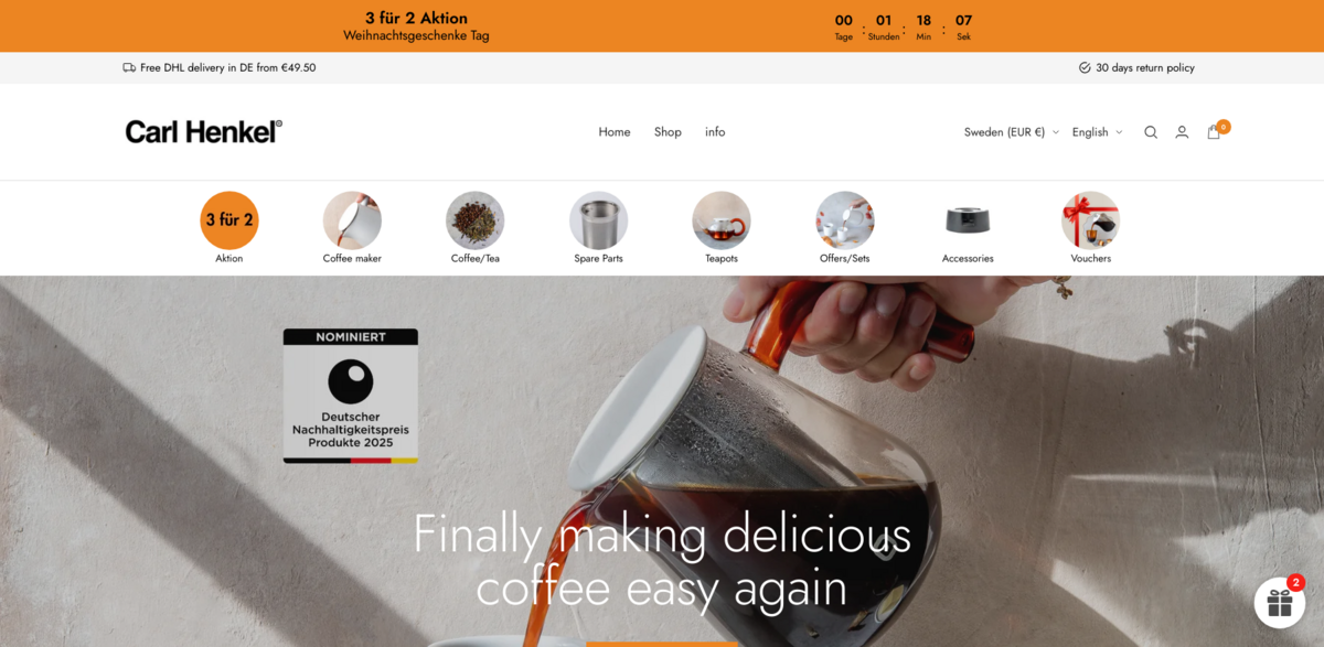 Arca X-tract coffee maker