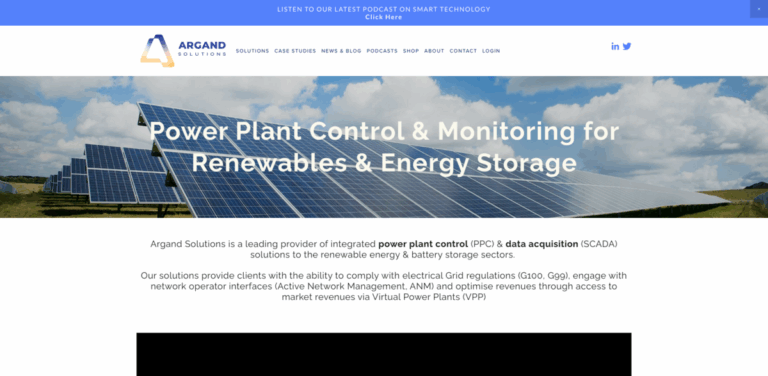 Argand Solutions: Integrated Power Plant Control and Data Acquisition for Renewable Energy