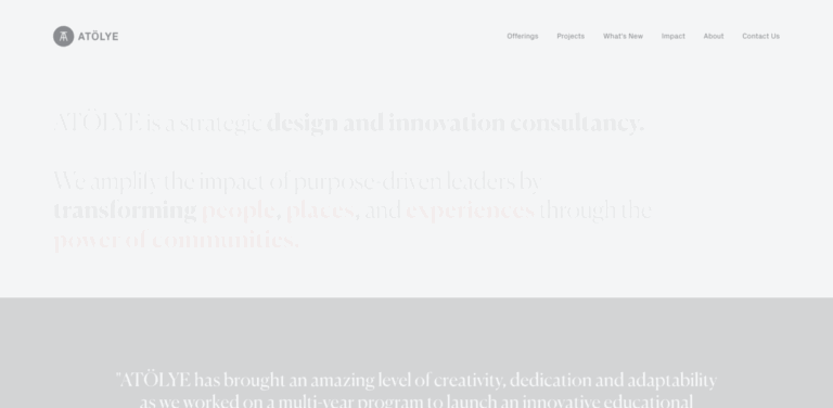 ATÖLYE: A Strategic Design Consultancy for Purpose-Driven Leaders