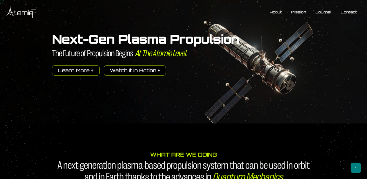 Atomiq plasma propulsion