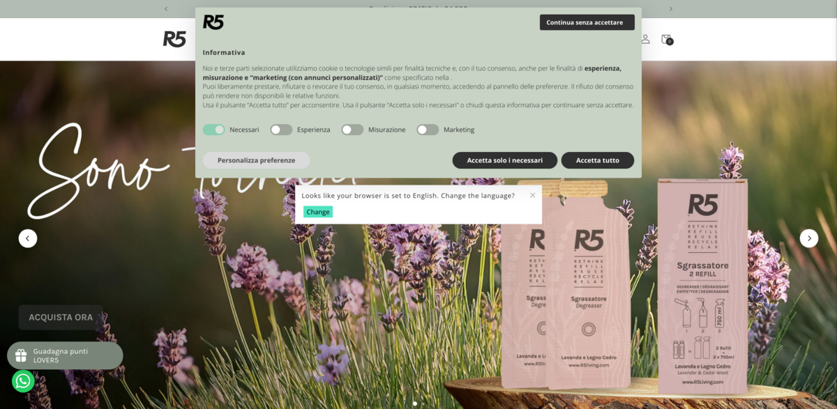 Italian home and personal care products