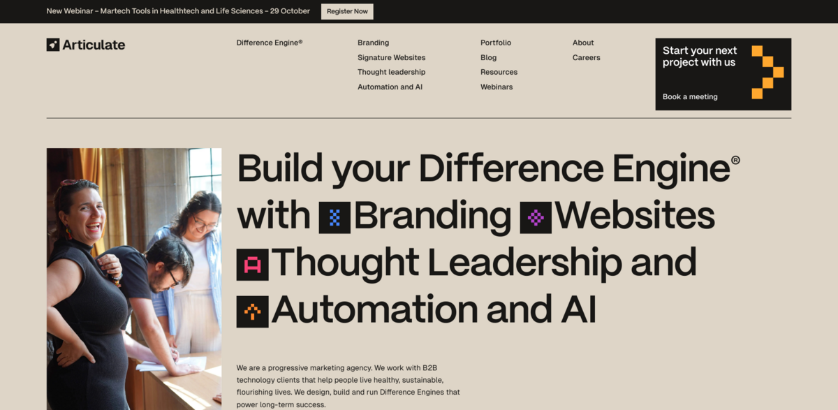 B2B tech websites sustainability health