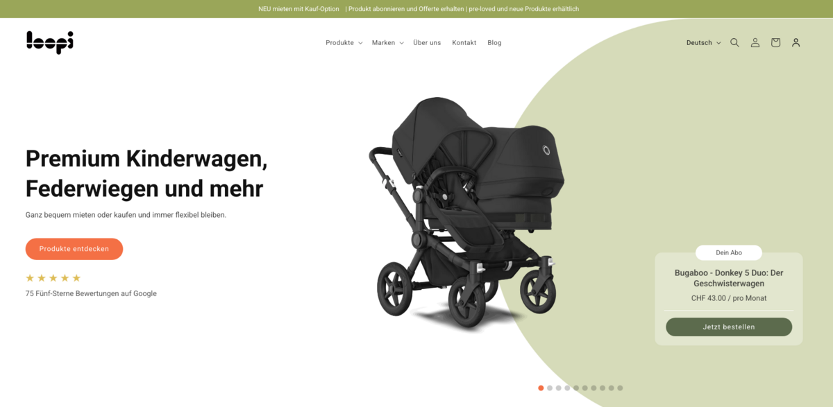 baby rental and purchase platform