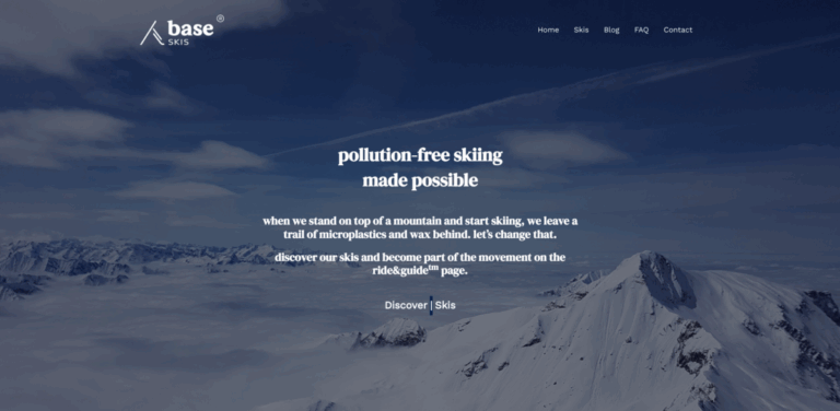 BASE Skis: Eco-Friendly Skis for a Sustainable Winter Experience