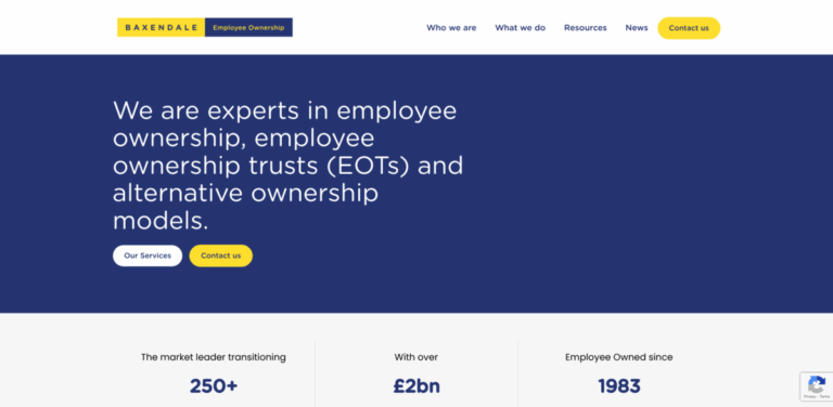 Baxendale Employee Ownership: Expert Advisors on Employee Ownership Trusts and Models