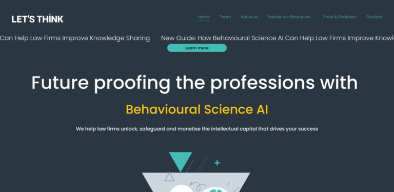 Let’s Think®: Transforming Legal Knowledge Management with Behavioural Science AI