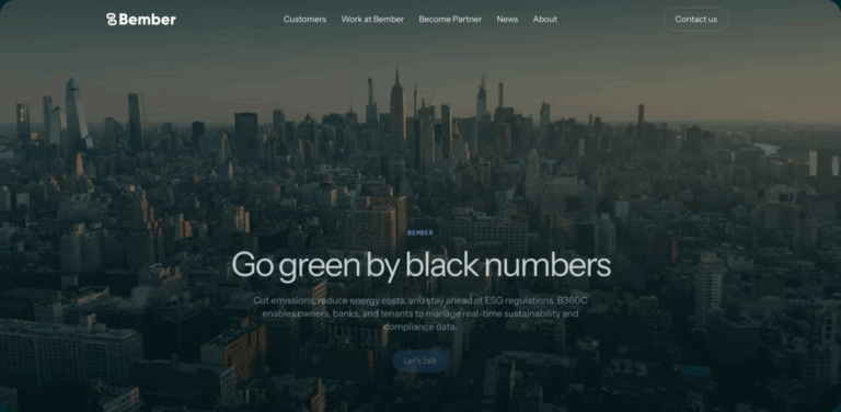 Bember: Smart Sustainability Solutions for Real Estate Management