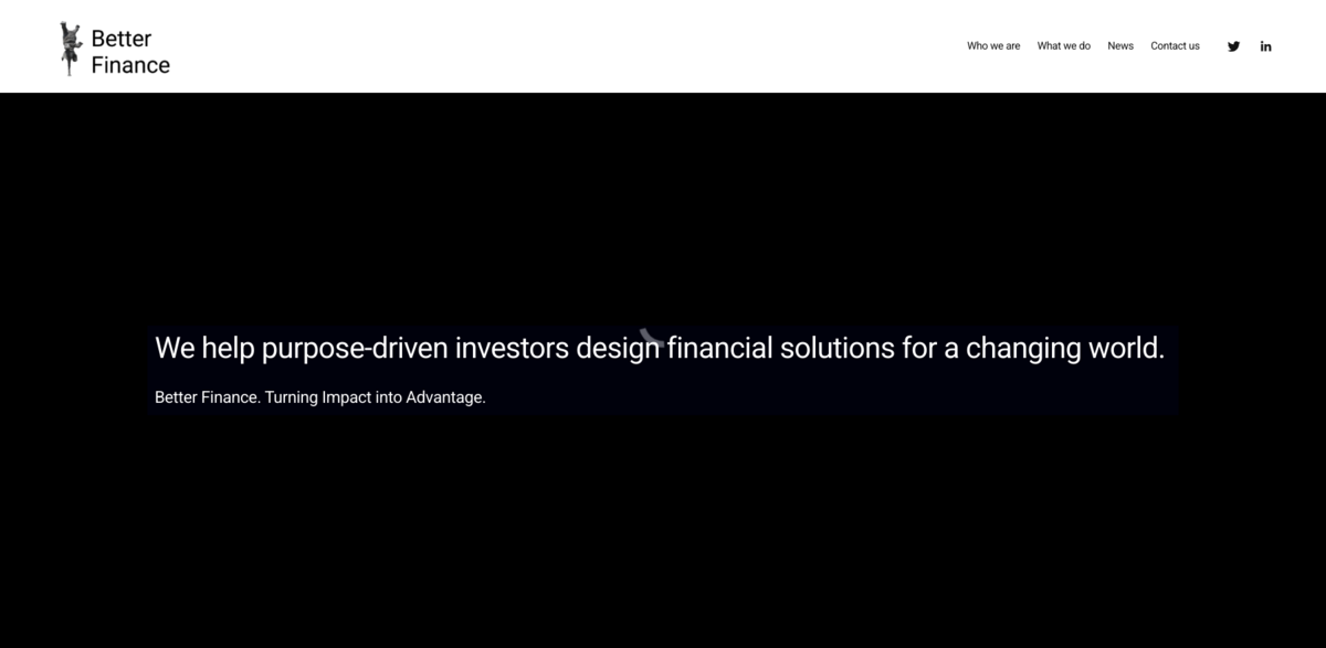 Better Finance impact investing