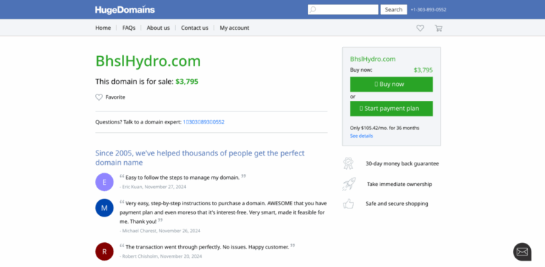 BhslHydro.com: Premium Domain for Water and Energy Ventures