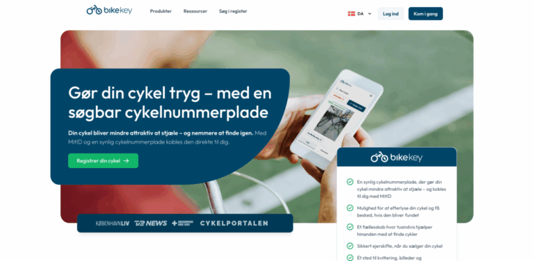 Bikekey: A Modern Bike Register for Safer Cycling in Denmark