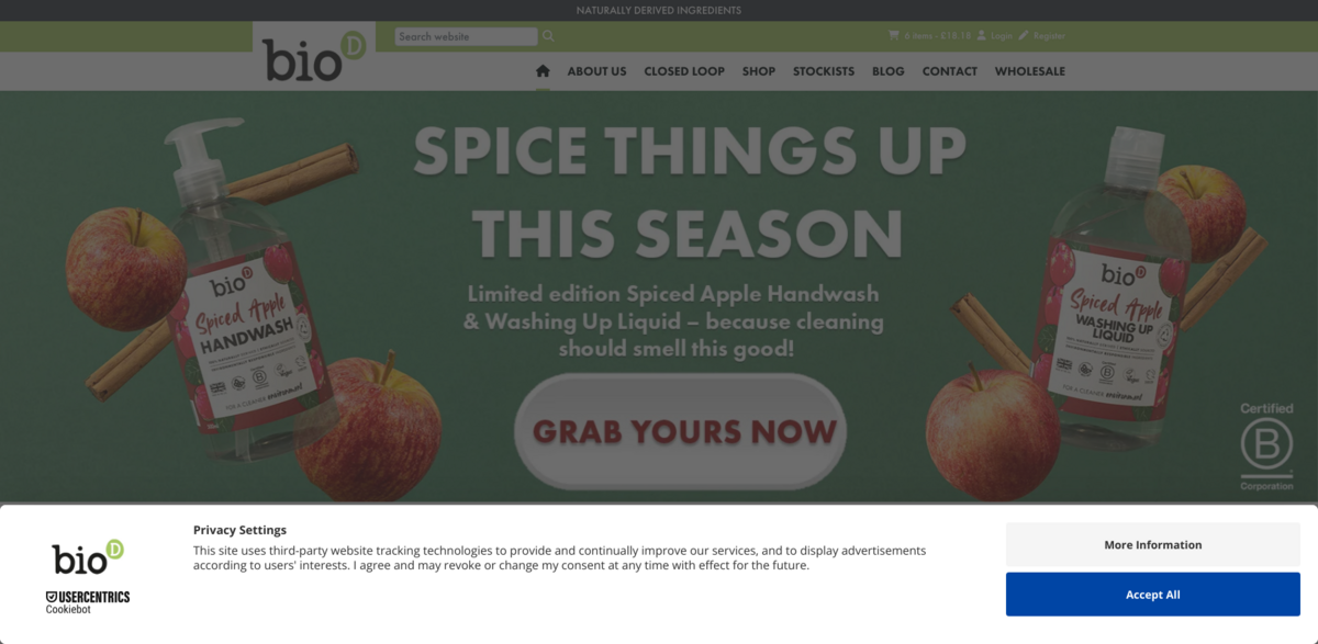 Bio-D cleaning products