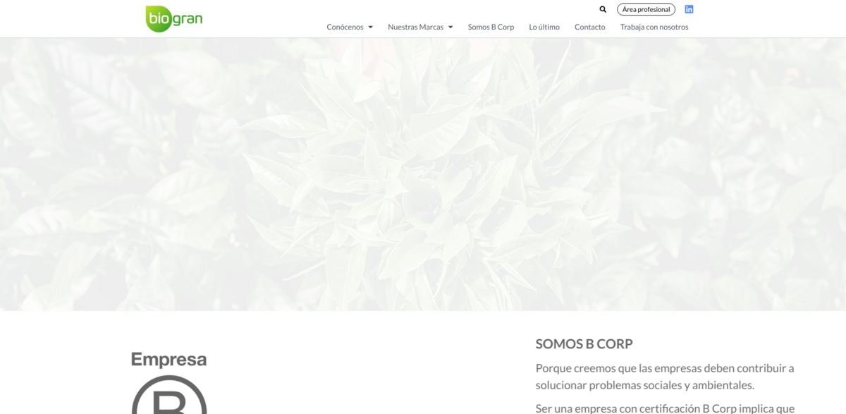 Biogran organic food