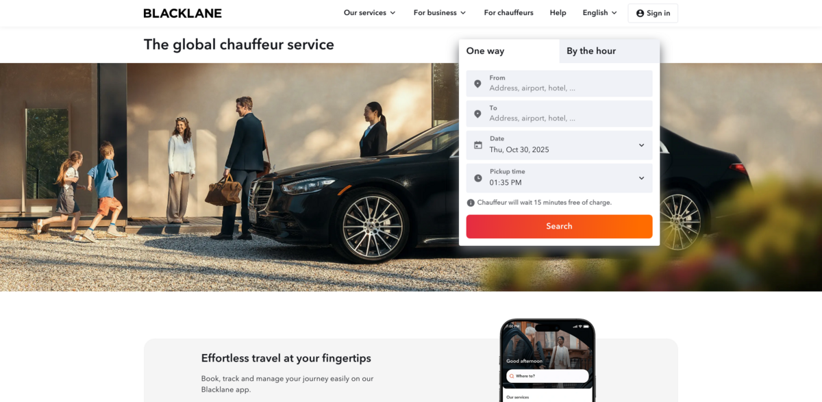 Blacklane chauffeur service