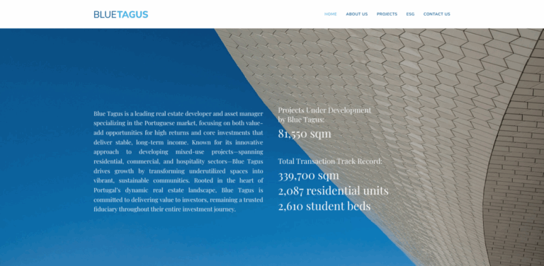Blue Tagus: Leading Real Estate Developer in Portugal