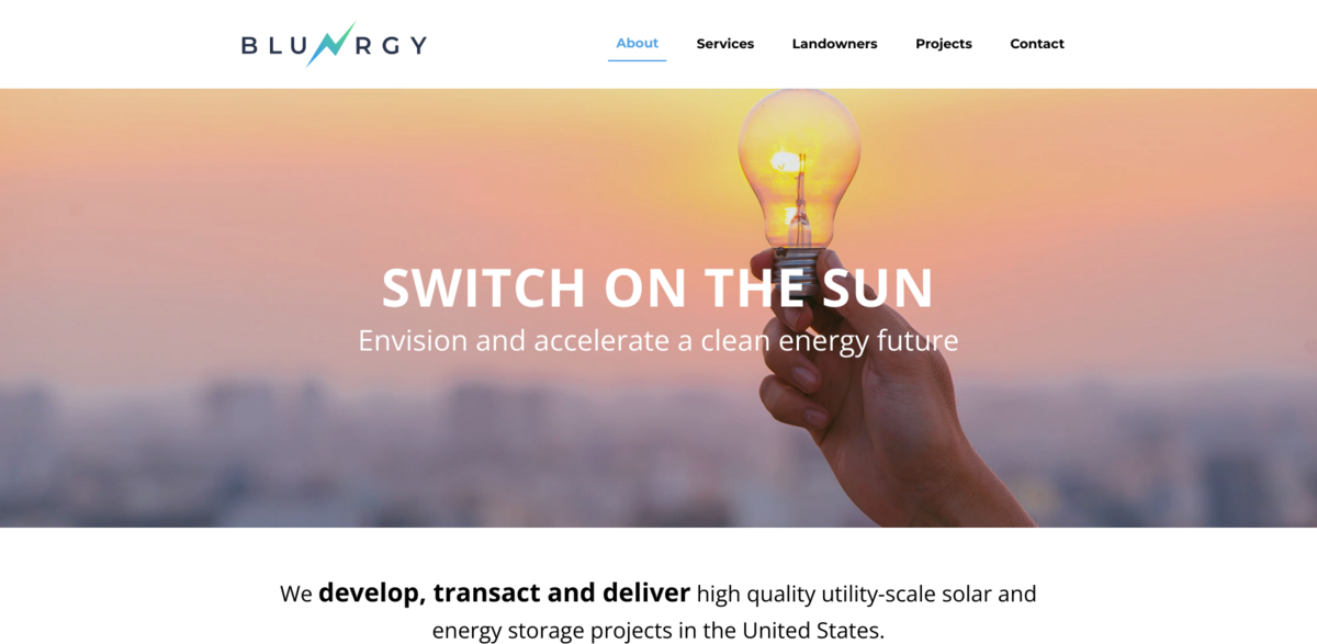 BluNrgy solar energy projects