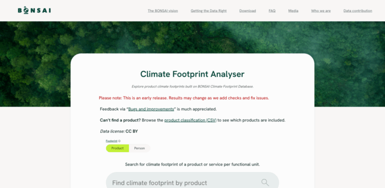 BONSAI Climate Footprint Analyser: A Tool for Understanding Product Sustainability