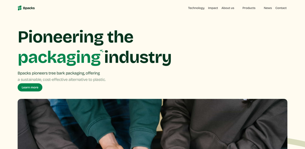 bark-based packaging