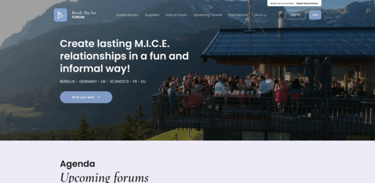 Break The Ice Forum: A Unique B2B Networking Event for the M.I.C.E. Sector