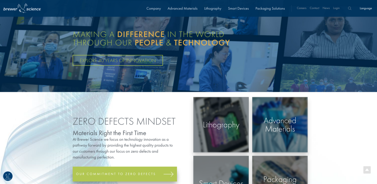 Brewer Science innovations