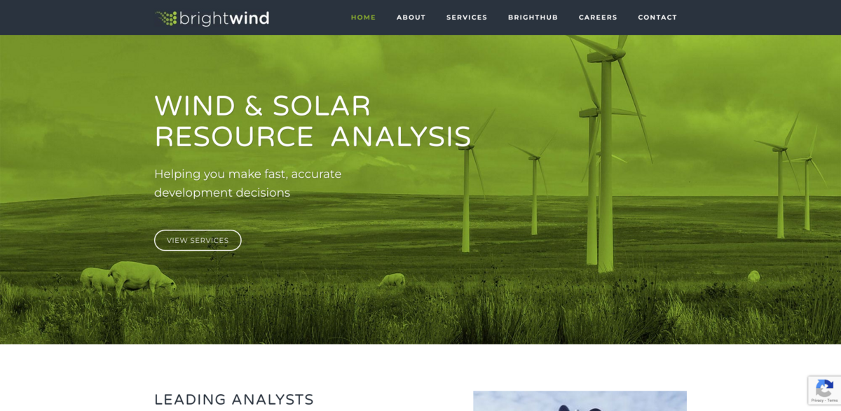 BrightWind renewable energy analysis