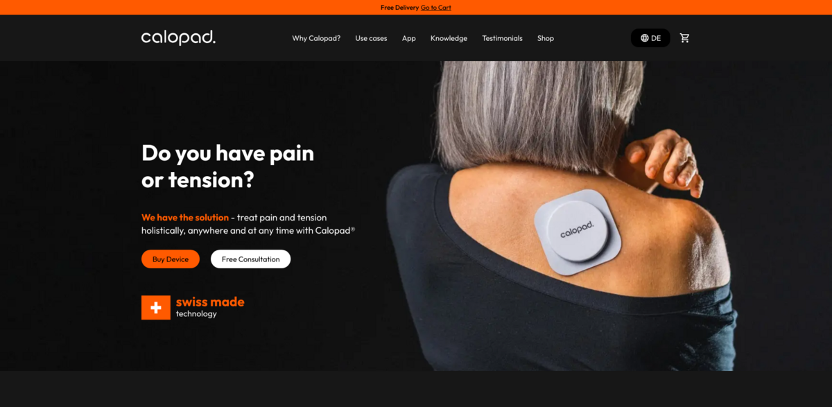 Calopad pain relief device
