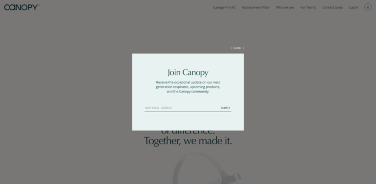 Canopy: Comfortable and Sustainable Respirators for Everyone