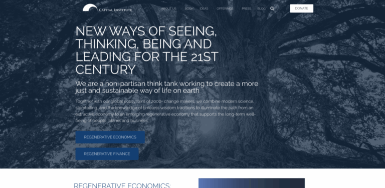 Capital Institute: Building a Regenerative Economy for a Sustainable Future